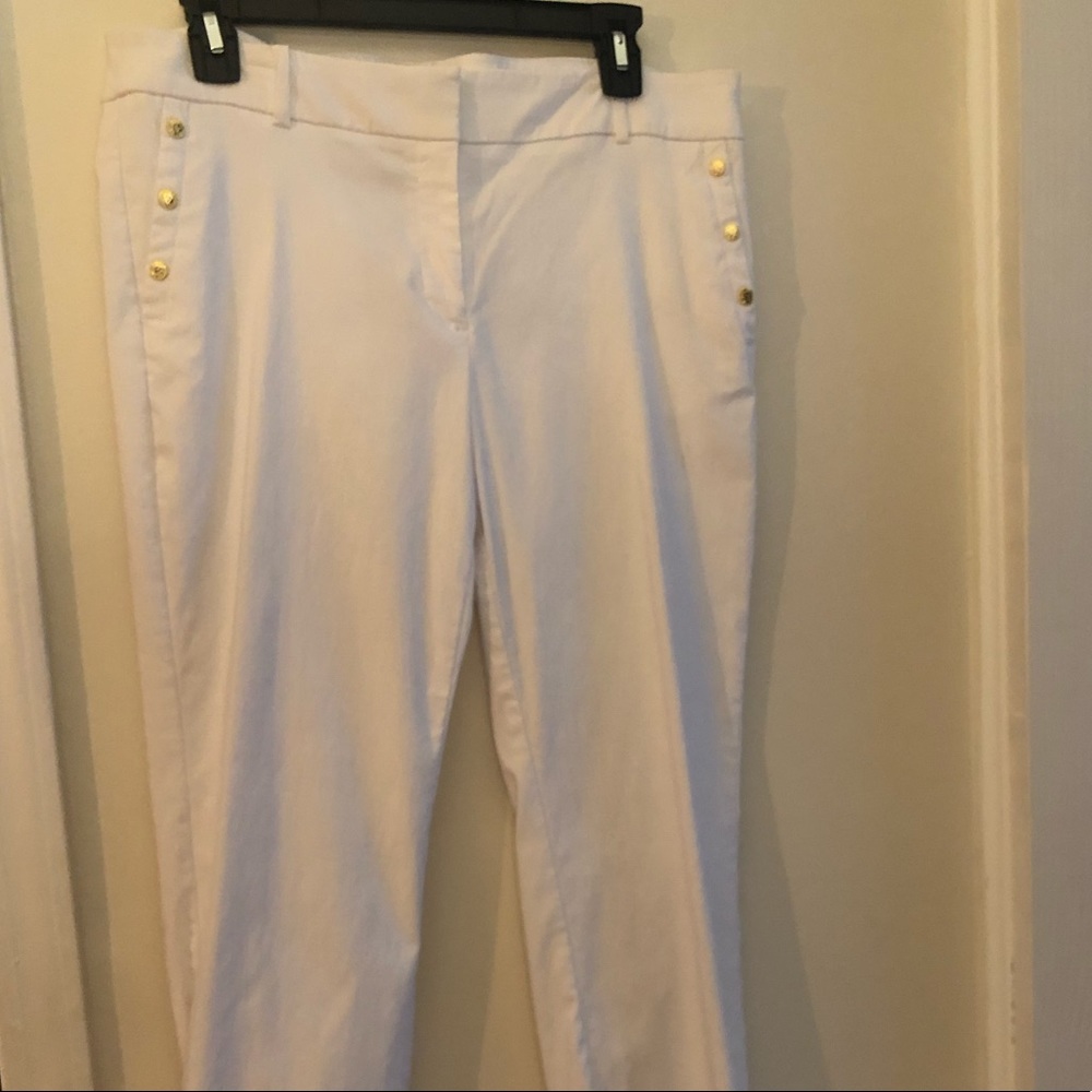 White Anne Klein straight leg pants